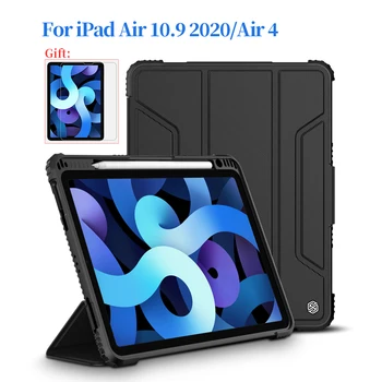 NILLKIN iPad Gaisa 4 Gadījumā Magnētisko Smart Case For ipad Gaisa 10.9 2020 Gadījumā Ar Zīmuļa Turētāju, Triecienizturīgs Auto Miega Mosties
