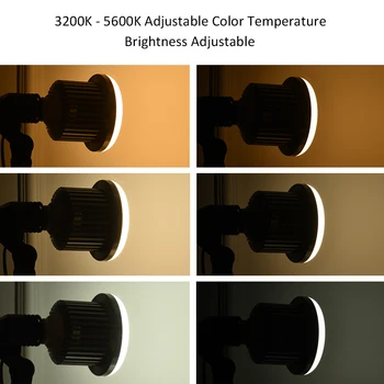 Andoer E27 50W LED Foto Studija Gaismas Spuldzes Lampas Regulējamu Spilgtumu 3200K~5600K w/Tālvadības pults, Video, Spuldzes AC185-245V