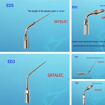 5/Gab Zobu Ultraskaņas Endo Padomus Endodontiskās Komplekti ED1 ED 2 ED3 ED4 ED5 Uz Satelec DTE & Turētājs Scaler Instrumentu Mutvārdu Rīki