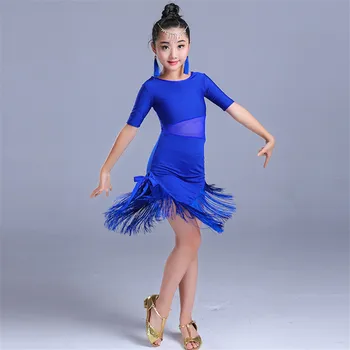 Moderna Meitene latīņamerikas Deju Kleitu Par Meitenēm, tango, Salsa svārki Balles Deju Kleita bērnu Konkurences Dancewear Bērnu Deju Tērpus