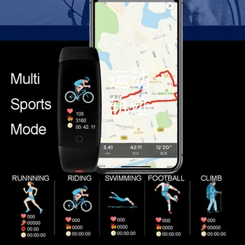Smart Aproce Q6S, Sirdsdarbības Vīriešu un Sieviešu Grupa Miega Uzraudzīt asinsspiedienu Fitnesa Tracker Krāsu Ekrāns Ūdensizturīgs Sporta Skatīties