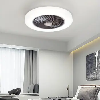 Smart griestu ventilators, ventilatori ar gaismas tālvadības guļamistaba dekori, ventilators, lampas, 52cm gaisa Neredzams Asmeņi Bagāžnieka Klusums