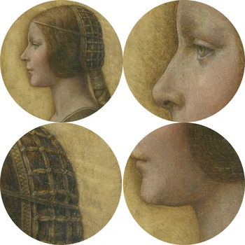 Leonardo da Vinči Slavenā Sienas Gleznas Pie Sienas Plakāti Un Izdrukas La Bella Principessa Audekls Mākslas Izdrukas, Lai Dzīvojamā Istaba