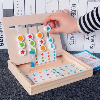 Bērnu Koka Spēles, Puzzle Mācību Līdzekļu Montessori Sākumā Izglītības Formu, Krāsu Saskaņošanas Rotaļlieta, Loģisko Domāšanu, Mācību Rotaļlietas