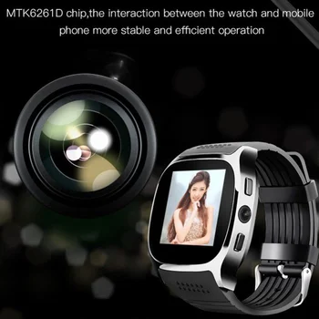 Ar 0.3 MP Kamera un Bluetooth Smart Watch Atbalsta SIM TF Kartes LBS Izvietojot Smartwatch Sporta rokas Pulkstenis Android