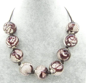 Jaunākās Dizaina Sieviešu Modes Mežģīnes Ietin Sveķu Pērles Kaklarota Jewelries