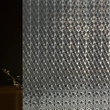 Vannas istaba anti-apgaismojuma sadzīves privātās dzīves konfidencialitātes caurspīdīgi stikla uzlīme 3d-trīsdimensiju dekoratīva elektrostatisko pārklājumu
