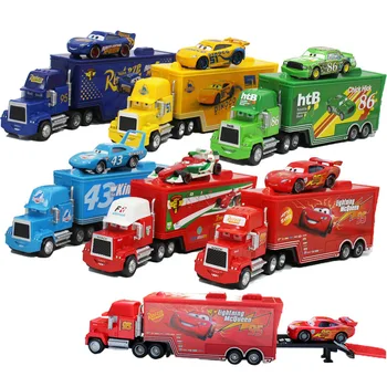 2gab Disney Pixar Cars 2 3 Rotaļlietas McQueen Jackson Vētra Mack Tēvocis Truck 1:55 Lējumiem Modeļa Automašīnas Rotaļlietas Bērniem Ziemassvētku Dāvanu