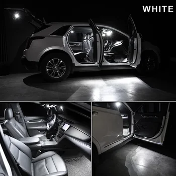 10 x Balta, Ledus Zila Kļūdu Bezmaksas Auto LED numura zīme Gaismas Lasījumā Griestu Dome Kravas Spuldzes Iepakojuma Komplektu Par 2009. -. Gada Nissan Cube