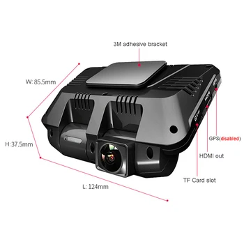 4K slēptās Wifi Automašīnas DVR Kamera Novatek NT96660 Dash Cam dual objektīvs SONY IMX323 Auto Video Reģistrators Dual Pilnu 1080P