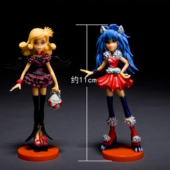 6 gab./komplekts Augstas Kvalitātes Anime Monstru lelle Vednis PVC Darbības Rādītāji Modes Ģērbušies Modeli, Rotaļlietas Bērniem, Dāvanu