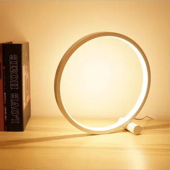 Zerouno regulējamas galda lampas modernās gredzenu apaļo slēdzi, galda, galda lampas grāmatu lampas usb power dc 5v augstu spilgtumu led apgaismojums