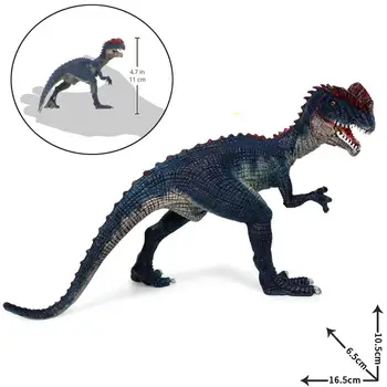 Jaunu 4inch 14567 Jurassicings Parki Dilophosaurus Dinozauru Rotaļlietas Modeļa Dubultā Crested Ķirzaka PVC Rīcības Attēls Rotaļlietu Dāvanu Bērniem
