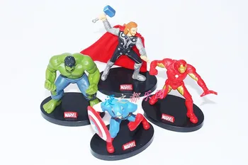 4gab/set 10cm Avengers skaitļi super varonis rotaļlietas lelle, pontons Captain America thor Dzelzs vīrs Bezmaksas Piegāde