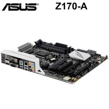 LGA 1151 DDR4 Asus Z170-A Motherbaord Intel Z170 Core i7/i5/i3 Darbvirsmas Asus Z170 Mainboard 64GB USB3.1 Tips-A 1150 DDR4 ATX