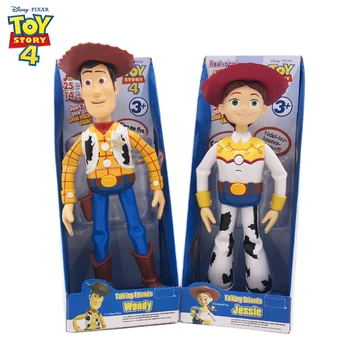22 CM Disney Pixar Toy Story 4 Runā Buzz Lightyear Koksnes Jessie Darbības Rādītāji Modeļu Lelle Kolekcijas Rotaļlietas Bērniem Ziemassvētku Dāvanas