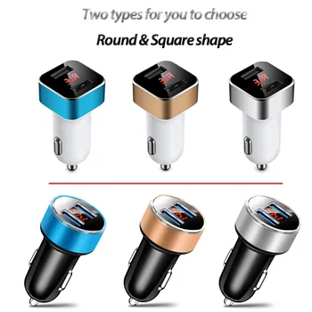 Dual USB Automašīnas Lādētājs Ciparu Led Displejs Sprieguma Strāvu Automašīnas Lādēšanas Auto USB Auto Lādētāju Smart 3.1 Samsung Note 8 9 S8 S9