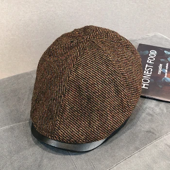 Vintage Britu Stila Cepures Vīriešu Sieviešu Duckbill Klp Efeja Klp Braukšanas Saule Dzīvoklis Cabbie Newsboy Unisex Cepure beretes BLM94