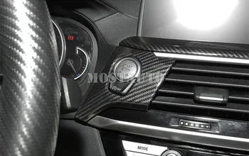 BMW X3 G01 X4 G02 Oglekļa Šķiedras Stilā Konsoles Dzinēja Start Stop Poga Vāka 2018-2020 1gb Auto Piederumi Auto Interjera Apdare