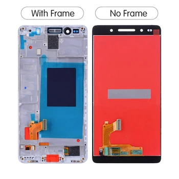 Oriģināls Par Huawei Honor7 LCD skārienekrānu, Digitizer Montāža Huawei Honor7 Displejs ar Kadru Nomaiņa PLK-L01 PLK-AL10