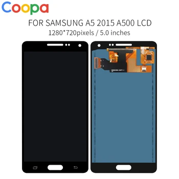 Samsung Galaxy A5. Gadam A500 SM - A500F A500FU A500M A500H LCD Displeja Monitors Touch Screen Digitizer Montāža Stikla