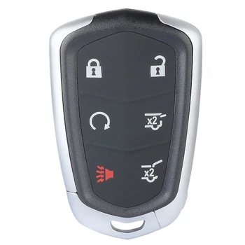 Keyecu 6 Pogas Smart Remote Auto Atslēgu HYQ2AB 315MHZ HYQ2EB 433MHZ ID46 Mikroshēmu Cadillac, ko iesniegusi escalade ESV 2016 2017 2018 2019