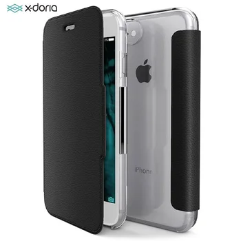 X-Doria Aizsardzības Flip Maciņš Case For iPhone 7 8 Plus Luksusa PU Ādas Iesaistīties Folio Telefonu Gadījumā Segtu Iebūvēts Karšu Slots Fundas