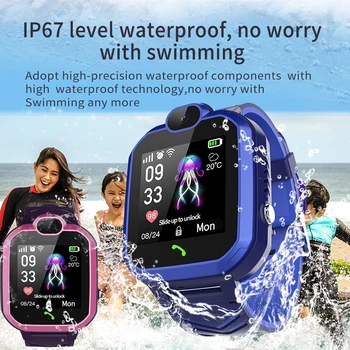 Kids Smart Skatīties IP67 Waterproof Antil-zaudēto Bērnu Studentu Smartwatch Bērnu SOS Ārkārtas Izsaukuma LBS Pozicionēšanas Tracker Skatīties