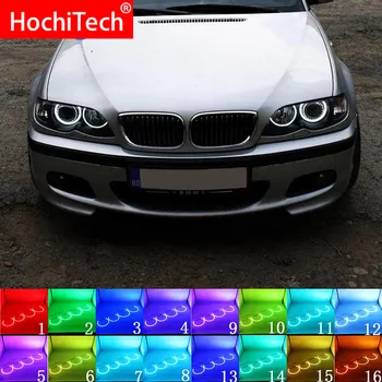 BMW 3 5 7 E36 E38 E39 E46 projektoru Piederumi Lukturu Multi-krāsu RGB LED Angel Eyes Halo Gredzenu Acu DRL RF Tālvadības pults