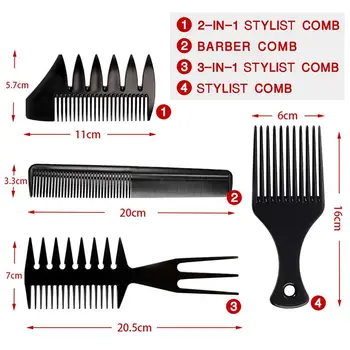 4gab/Set Plašu Zobu Hairbrush Dakša Ķemme Vīriešiem Bārda Anti-static Ieveidošanas Suka Dizains Rīks, Salons Piederumu Afro Frizūra