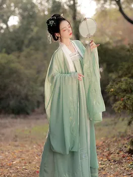 Ir 2021. seno ķīniešu cosplay kostīms sieviešu seno ķīniešu hanfu dāma posmā zaļā hanfu kleita ķīnas valsts apģērbi