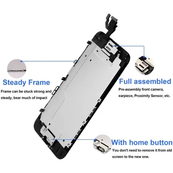 Aokin iphone 6 LCD Pilnu komplektu Pilnīgu Ar 3D Spēkā Touch, iphone 6 Ekrāna Displeja Nomaiņa