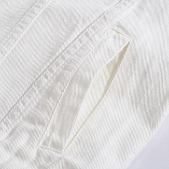 Sokotoo Vīriešu balts džinsa veste Slim bārkstis jean veste Tank top