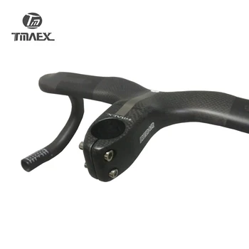 TMAEX - Jaunākās Pilna Oglekļa Stūres Road Bike Integrētās Stūres Un Cilmes Sacīkšu Rīkoties ar Velosipēdu Daļām, 28.6*400/420/440mm