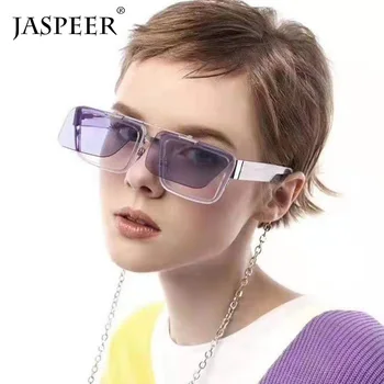 JASPEER Jaunu Laukumā Saulesbrilles Vīriešiem, Sievietēm Luksusa Zīmolu Dizaina Melns Zils Spogulis Brilles Sieviešu Ieplests Brilles UV400