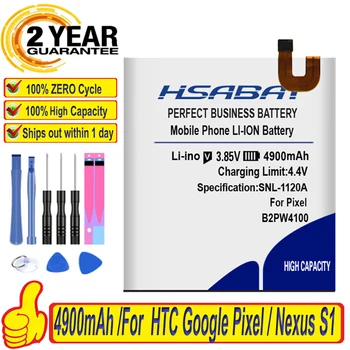 HSABAT Jaunu Top Zīmolu 4900mAh Akumulators HTC Google Pikseļu / Nexus S1 B2PW4100