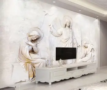 Pasūtījuma 3D Tapetes-3D Mītisks Eiropas Eņģelis Foto Sienu Gleznojumi guļamistaba, Dzīvojamā Istaba, TV Dīvāns tapetes sienām 3 d stereoscope