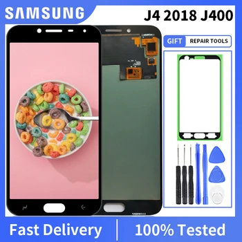 Testēti oled, Samsung Galaxy J4 2018 J400 LCD skārienekrānu, Digitizer Montāža J400 J400F J400H J400M Displejs