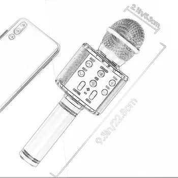 Bezvadu Karaoke Mikrofons Bluetooth Rokas Portatīvo Skaļruņu Mājas KTV Spēlētājs ar Deju LED Gaismas Ieraksta Funkciju Bērniem