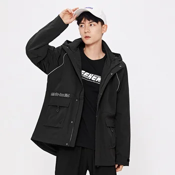 SEMIR Kombinezonu jaka vīriešiem 2020. gada vasaras HK stila multi-kabatas kapuci kontrasta krāsu jaka korejas tendence zaudēt jaka vīrietis