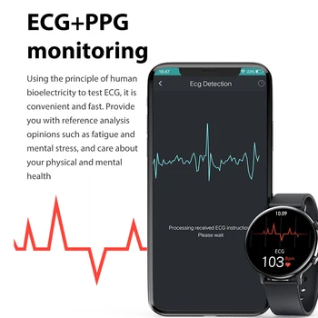LEMFO EKG PPG Smartwatch Bluetooth Zvanu Sirds ritma monitors Fitnesa Tracker IP68 Ūdensnecaurlaidīga Vīrieši Sievietes Smart Skatīties GW33