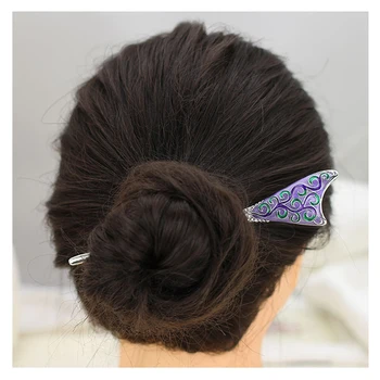 WXJCAN 5 Stilu vintage emaljas matu kociņi, Cloisonne procesu vadītājs rotaslietas līgavas matu rotas haar accessoires bruid H1044