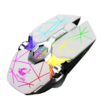 X13 Bezvadu Uzlādējamais Ergonomiski Datoru Kluss PC Gamer galda Spēle Peli Izslēgt Šķidruma dzesēšanu Spīd Mehāniskās Peles