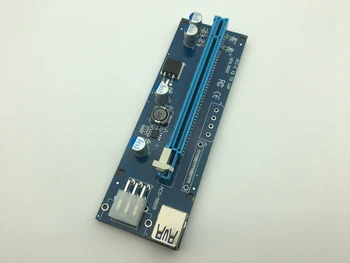 JAUNU Stāvvadu Karte PCI-E 1x, lai 16x Paplašinātāju ar LED Gaismas 60cm USB 3.0 PCI-E Stāvvadu 6Pin Barošanas BTC Bitcoin Mining Antminer Miner