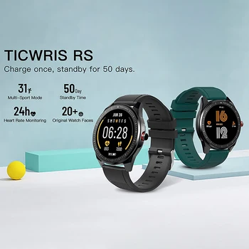 TICWRIS Smart Skatīties 1.3 Collu 9mm Ultra-Plānas Bezel IP68 Ūdensnecaurlaidīga Multi-Function Sporta Skatīties, Atbalsta 31 Sporta Veidiem