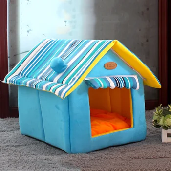 Mājas Forma Āra Salokāms Pet Cat Alu Mājas Kaķis Kaķēns Gulta Cama Para Cachorro Soft Dog House Cat Suņu Audzētava Ligzdu Produkti