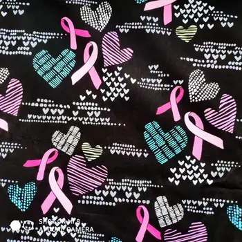 Pusi Metru Krūts vēža Vienkāršā CottonBlack Apakšā Mīlestība Lentas Šūšanas Quilting Fabrics par Visdažādākie Rokdarbi DIY Roku darbs