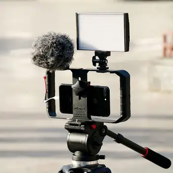 Tipa foto turētājs mobilo telefona intervijas video ierakstīšanas plaukts Mikro filmu uzņemšana turētājs metāla kameras stabila Plauktu CD50 T