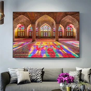 Mūsdienu Islāma Ēka, Mošeja, Plakātus, Kanvas Izdrukas, Gleznu pie Sienas Attēlu Ramadāna Mājas Dekors Dzīvojamā Istaba Cuadros