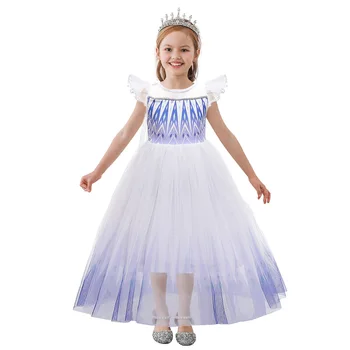 Cosplay Saldēti 2 Elza Anna Ziemassvētku Cosplay Meitenes Princese Kleita Bērni Saģērbt Halloween Kostīmi Bērniem, Apģērbu Kleita